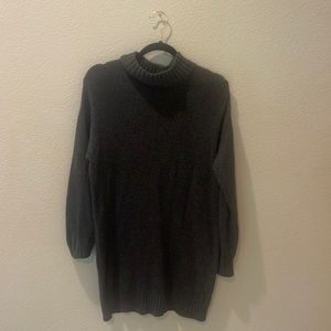 Dark grey sweater dress